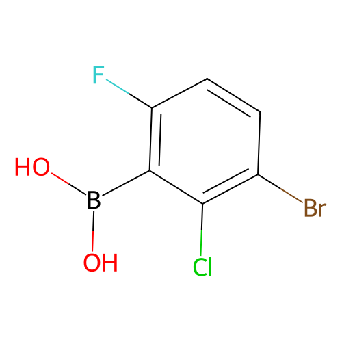 (<em>3</em>-溴-2-<em>氯</em>-<em>6</em>-氟<em>苯基</em>)<em>硼酸</em>（含不等量的酸酐），1451393-16-0，95%