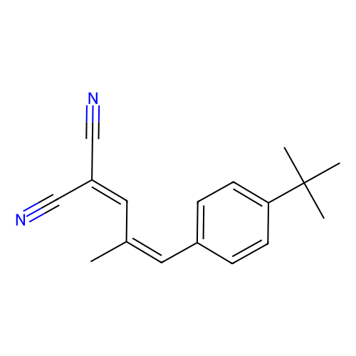 反-2-[3-(4-叔丁基<em>苯基</em>)-2-甲基-2-亚<em>丙烯</em><em>基</em>]丙二腈，300364-84-5，98%