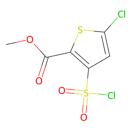 5-氯-3-(氯磺酰基)<em>噻吩</em>-<em>2</em>-<em>甲酸</em><em>甲</em><em>酯</em>，126910-68-7，95%