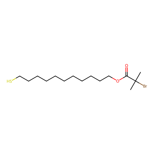 2-溴-2-甲基丙酸11-巯基<em>十一</em><em>烷基</em>酯，404857-69-8，95%