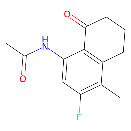 N-(<em>3</em>-氟-<em>4</em>-<em>甲基</em>-8-氧代-<em>5,6,7</em>,8-<em>四</em><em>氢</em>萘-<em>1</em>-基)乙酰胺，143655-58-7，98%