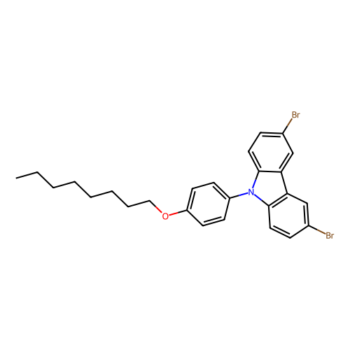 3,6-二溴-9-(4-n-辛氧基苯基)-9H-咔唑，917773-26-3，96