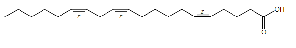 <em>二十</em><em>碳</em>三<em>烯</em>酸（5Z，<em>11</em>Z，<em>14</em>Z），7019-85-4，98%，4mg/ml in ethanol