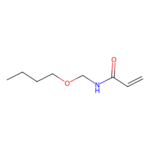 N-(丁<em>氧基</em>甲基)丙烯酰胺(<em>含</em><em>稳定剂</em><em>MEHQ</em>)，1852-16-0，>96.0%(T)