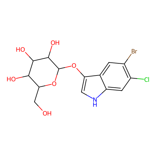 5-<em>溴</em>-6-<em>氯</em>-<em>3</em>-<em>吲哚</em>-β-D-吡喃<em>葡萄糖苷</em>，93863-89-9，≥98.0%