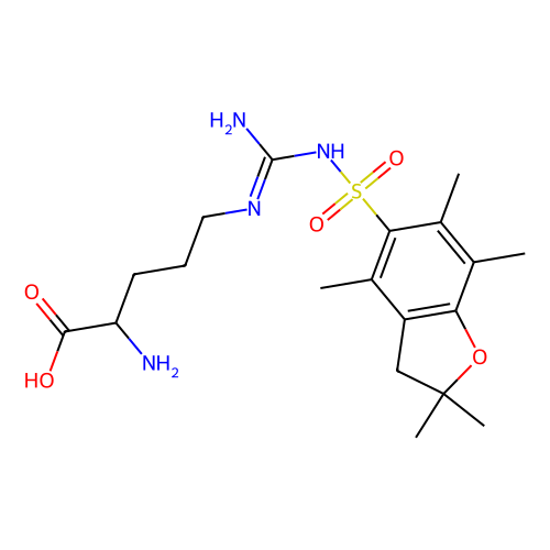 N5-[[[(2,3-二氢-2,2,4,6,7-<em>五甲基</em>-5-<em>苯</em>并呋喃基)磺酰基]氨基]亚氨基<em>甲基</em>]-L-鸟氨酸 一水合物，200115-86-2，98%