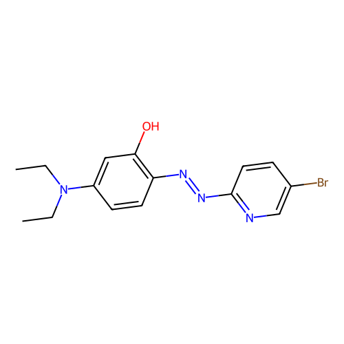2-（5-溴-2-<em>吡啶</em><em>偶氮</em>）-5-（<em>二</em><em>乙</em><em>氨基</em>）苯酚，14337-53-2，96%