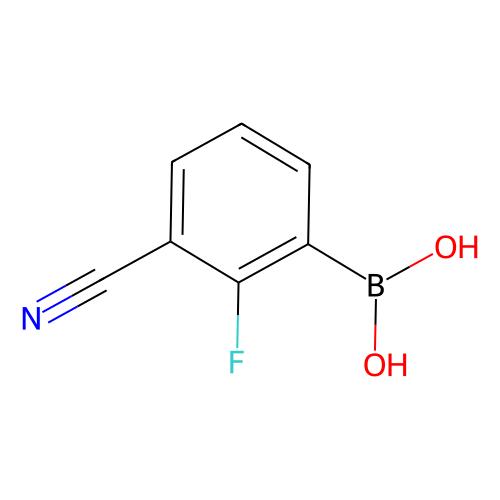 3-氰基-2-氟<em>苯</em><em>硼酸</em> (<em>含有数量</em><em>不等</em><em>的</em><em>酸酐</em>)，957121-05-0，98%