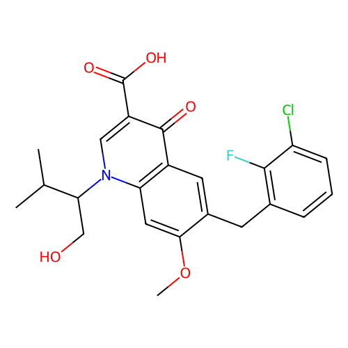 Elvitegravir(GS-9137,JTK-303),<em>喹</em><em>诺</em><em>酮类</em>HIV整合酶抑制剂，697761-98-1，≥99%