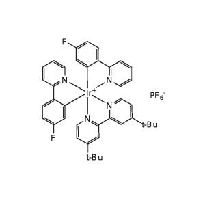 [2,2'-联(4-叔丁基吡啶)]双[2-(4-氟苯基)吡啶]铱(<em>III</em>)六氟<em>磷酸</em>盐，1449110-90-0，98%