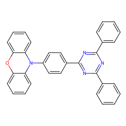 10-(4-(4,6-二苯基l-1,3,5-三嗪-2-基)苯基)-10氢-吩噁嗪，1411910-25-2，99 % , <em>Sublimed</em>