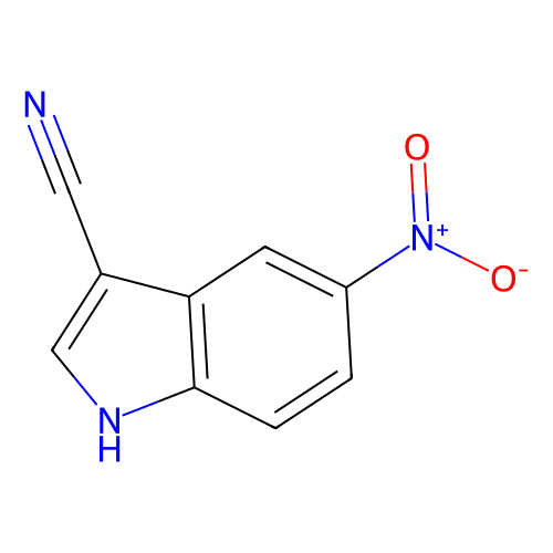 <em>5</em>-硝基吲哚-3-甲腈，7147-14-0，97%