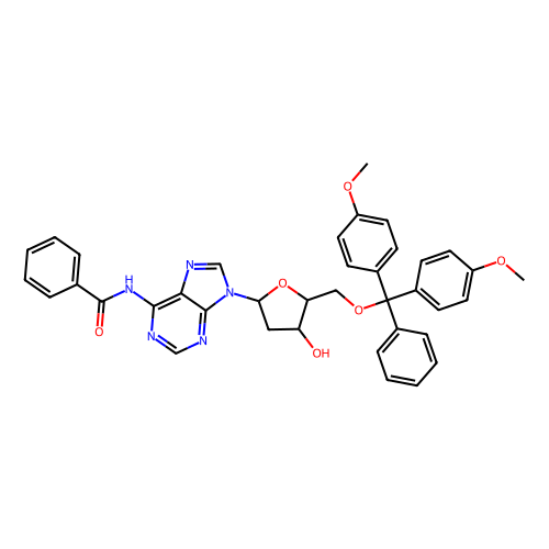 N6-苯甲酰基-5′-O-(4,4′-二甲氧基三苯基)-<em>2</em>′-<em>脱氧腺苷</em>，64325-78-6，99%