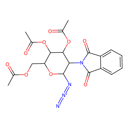3,4,6-三-O-乙酰基-2-脱氧-2-邻苯二甲酰亚胺基-​​α-D-<em>叠氮</em>化吡喃<em>葡萄糖</em>，102816-25-1，≥98%