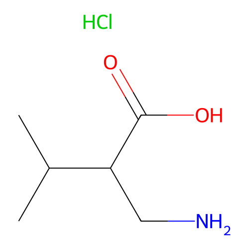 (<em>R</em>)-<em>2</em>-(氨基甲基)-3-甲基<em>丁酸</em>盐酸盐，1276055-45-8，97%