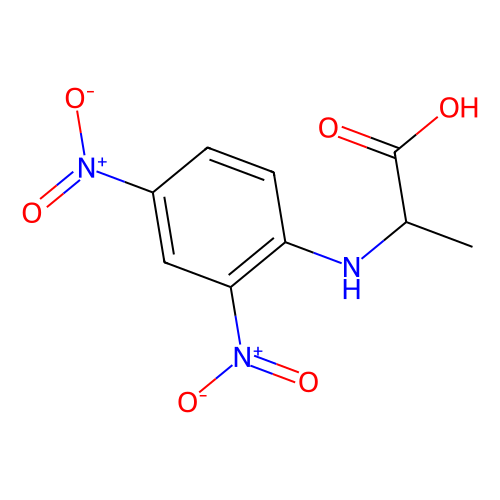 <em>N</em>-(<em>2</em>,4-<em>二硝基苯</em>)-<em>L</em>-丙氨酸，1655-52-3，98%