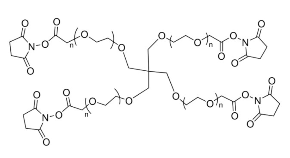 4<em>arm-PEG</em>10K-琥珀酰亚胺羧甲基酯，平均Mₙ10000