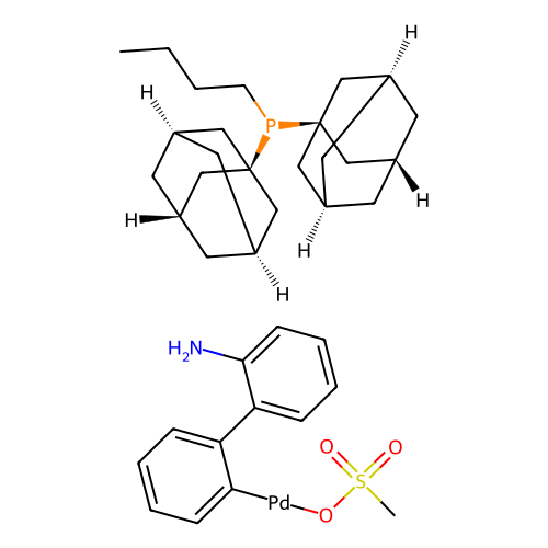 甲磺酸[正丁基<em>二</em>(1-<em>金刚烷基</em>)<em>膦</em>](2-氨基-1,1-联苯-2-基)钯(II) ，1651823-59-4，95%