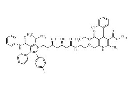 PUNYW5966273 <em>Atorvastatin</em>-Amlodipine Dimer (<em>Mixture</em> of <em>Diastereomers</em>)