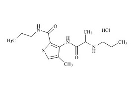 PUNYW21073561 <em>Articaine</em> EP Impurity F HCl (<em>Articaine</em> Acid Propionamide HCl)