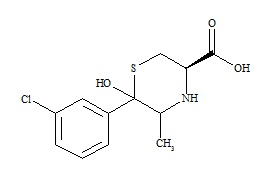 PUNYW8624552 <em>Bupropion</em> Impurity ((3R,5RS,6RS)-6-(3-Chlorophenyl)-6-<em>Hydroxy</em>-5-Methyl-3-Thiomorpholine Carboxylic Acid)