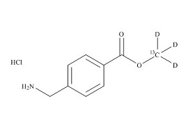 <em>PUNYW18770290</em> <em>4</em>-(<em>Aminomethyl</em>)<em>benzoic</em> <em>acid</em> <em>methyl</em> <em>ester</em>-13C-d3 <em>HCl</em>