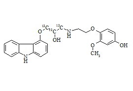 <em>PUNYW8948549</em> <em>4-Hydroxycarvedilol</em>-13C3