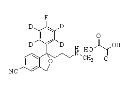 PUNYW8200469 <em>N-Desmethyl</em> <em>Citalopram</em>-d4 <em>Oxalate</em>