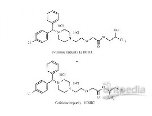 PUNYW9245444 Cetirizine Impurity 16 DiHCl (Mixture of Cetirizine Impurity 12 DiHCl and Cetirizine Impurity 14 DiHCl)