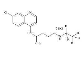 PUNYW23590117 Hydroxychloroquine EP Impurity D-d5 DiHCl (<em>Desethyl</em> <em>Chloroquine</em>-d5 DiHCl)