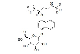<em>PUNYW10503388</em> <em>4-Hydroxy</em> <em>Duloxetine-d</em>3 <em>beta-D-Glucuronide</em>