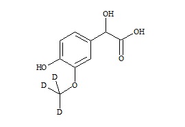 <em>PUNYW8075566</em> <em>Adrenaline</em> <em>Related</em> <em>Compound</em> <em>1</em> (<em>4-hydroxy-3-methoxy-phenylglycolic</em> <em>acid-d3</em>, <em>VMA-d3</em>)