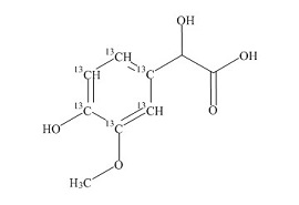 <em>PUNYW8079408</em> <em>4-Hydroxy-3-methoxy</em> <em>Mandelic</em> <em>Acid</em>-13C6