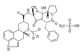 PUNYW18717595 <em>Dihydro</em> <em>Ergotamine-13C</em>-d3 <em>Mesylate</em>