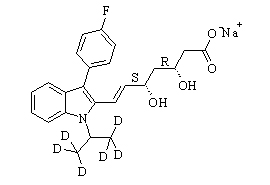 <em>PUNYW17877200</em> (<em>3R</em>,<em>5S</em>)-<em>Fluvastatin</em>-d6 <em>Sodium</em> <em>Salt</em>