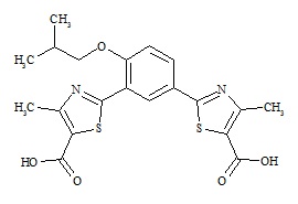 PUNYW4307324 <em>Febuxostat</em> <em>Impurity</em> (<em>2,2</em>';-(<em>4</em>-isobutoxy-1,3-phenylene)bis(<em>4-methylthiazole-5-carboxylic</em> <em>acid</em>))