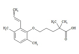 PUNYW22968557 Gemfibrozil <em>Related</em> <em>Compound</em> D (6-Propenyl Gemfibrozil) (<em>Mixture</em> of Z and <em>E</em> Isomers)