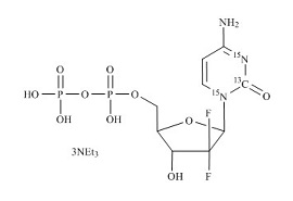 PUNYW14321339 Gemcitabine Diphosphate-13C-15N2 <em>Tri</em>(<em>triethylamine</em>) <em>Salt</em>