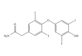 PUNYW6435485 <em>Levothyroxine</em> <em>Related</em> <em>Compound</em> 4 (2-(4-(4-Hydroxy-3,5-diiodophenoxy)-3,5-diiodophenyl)acetamide)