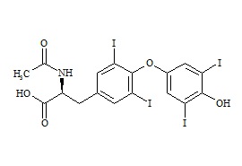 <em>PUNYW6439432</em> <em>Levothyroxine</em> <em>Related</em> <em>Compound</em> <em>5</em> [<em>N-Acetyl-O</em>-(<em>4-Hydroxy-3,5-Diiodophenyl</em>)-<em>3,5-Diiodo-L-Tyrosine</em>]