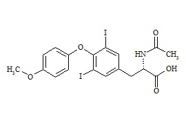 PUNYW6469233 <em>Levothyroxine</em> <em>Related</em> <em>Compound</em> 8 (2-Acetamido-3-(3,5-diiodo-4-(4-methoxyphenoxy)phenyl) Propanoic Acid)