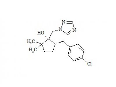 PUNYW27353247 R(OH), S-Metconazole ((1R,5S)-5-[(4-chlorophenyl)methyl]-2,2-dimethyl-1-(1,2,4-triazol-1-ylmethyl)cyclopentan-1-ol)