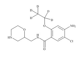 PUNYW20312565 <em>Mosapride</em> <em>Impurity</em> 5-d5 (Des-<em>4</em>-fluorobenzyl <em>Mosapride</em>-d5)
