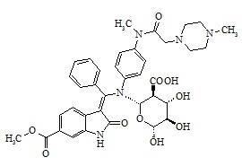 PUNYW9746385 <em>Nintedanib</em> N-Glucuronide-1 (<em>Intedanib</em> N-Glucuronide)