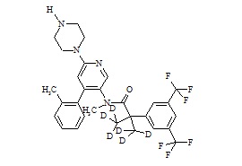 <em>PUNYW14453140</em> <em>N-Desmethyl</em> <em>Netupitant</em>-D6