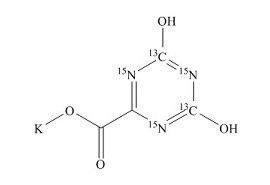 PUNYW26567409 <em>Oxonic</em> <em>Acid-13C2</em>-15N3 Potassium Salt