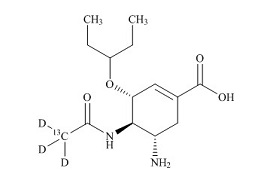 <em>PUNYW5765349</em> <em>Oseltamivir</em>-13C-d3 <em>Carboxylic</em> <em>Acid</em>