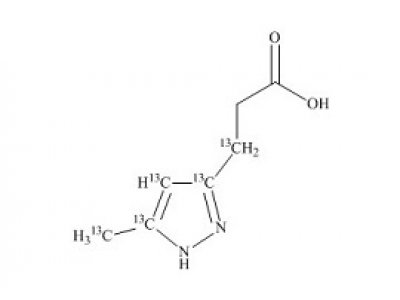 PUNYW25664160 3-(3-methyl-1H-pyrazol-5-yl)propanoic acid-13C5