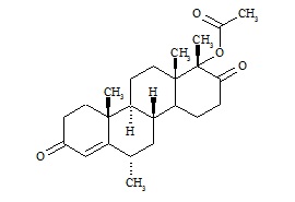 PUNYW5224495 (<em>17a-alfa</em>)-Hydroxy-6<em>alfa</em>,<em>17</em>a-dimethyl-D-homoandrost-4-ene-3,17-dione <em>17</em>-Acetate