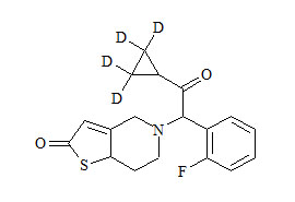 PUNYW6329502 <em>Prasugrel</em>-d4 <em>Metabolite</em> (<em>R</em>-95913, <em>Mixture</em> of Diastereomers)